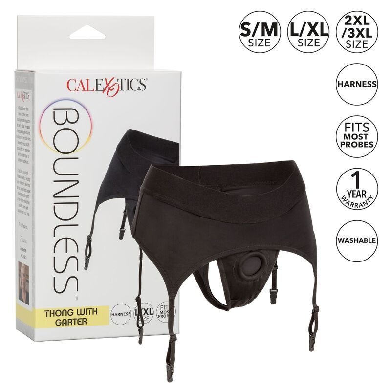 CalExotics - Boundless Tong Harnas Met Kousenband S/m