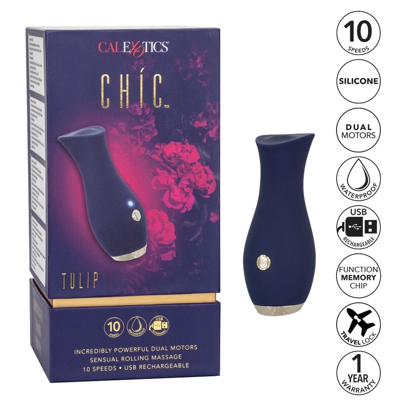 CalExotics Chic Tulp Massager - Blauw