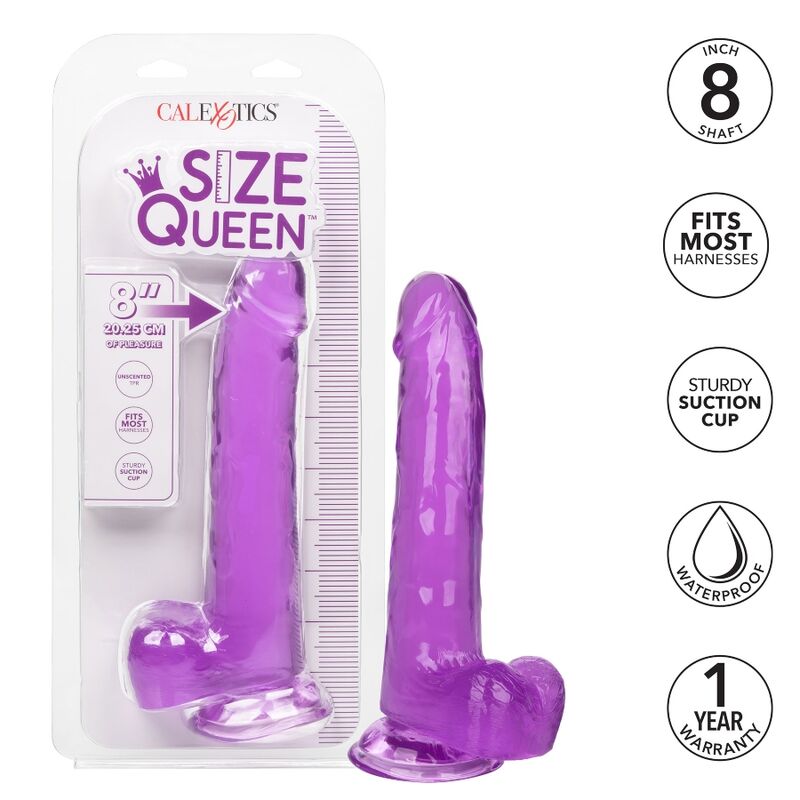 CalExotics - Size Queen Dildo Purple 20.3 cm