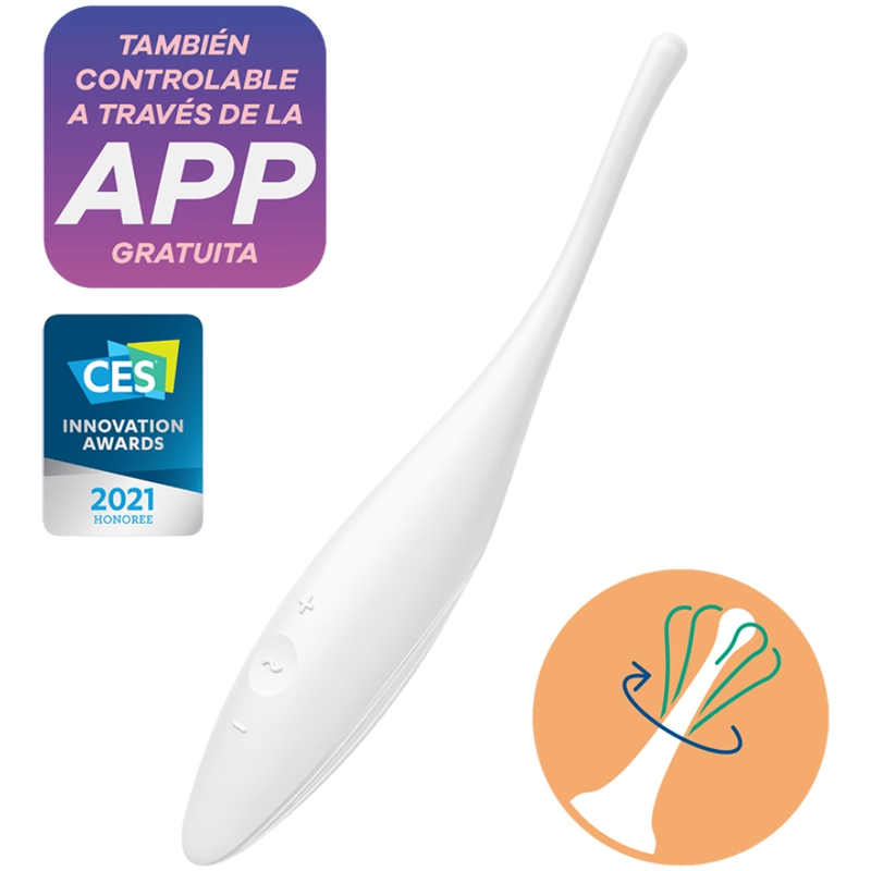 Satisfyer Twirling Joy Clitoris Tip Vibrator - Wit