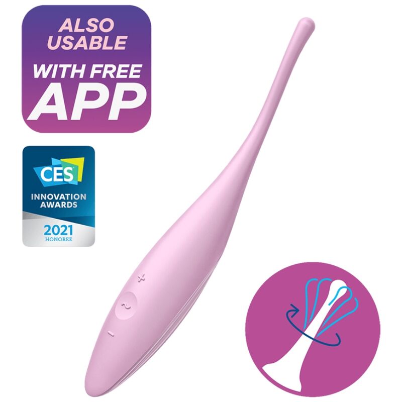 SATISFYER - Twirling Joy Clit Tip Vibrator Pink