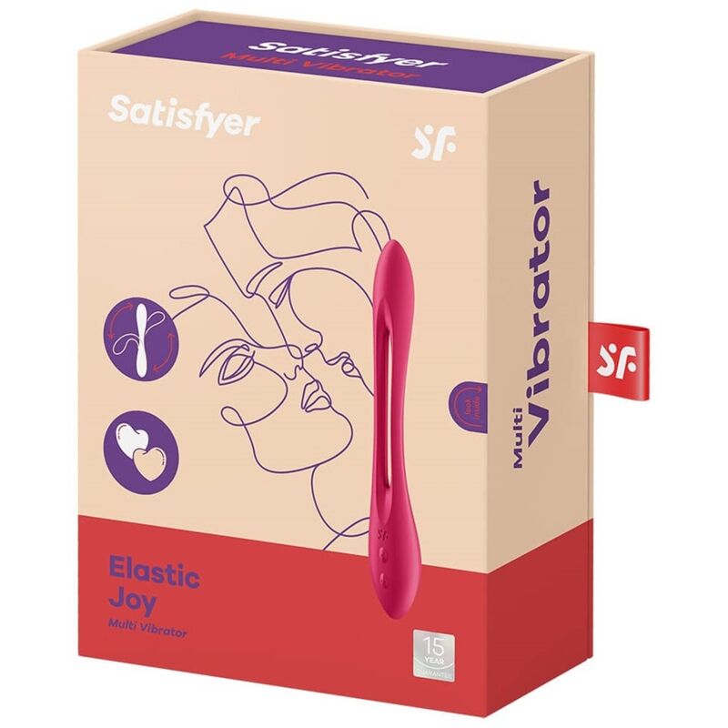 SATISFYER - Elastic Joy Multi Vibrator Red