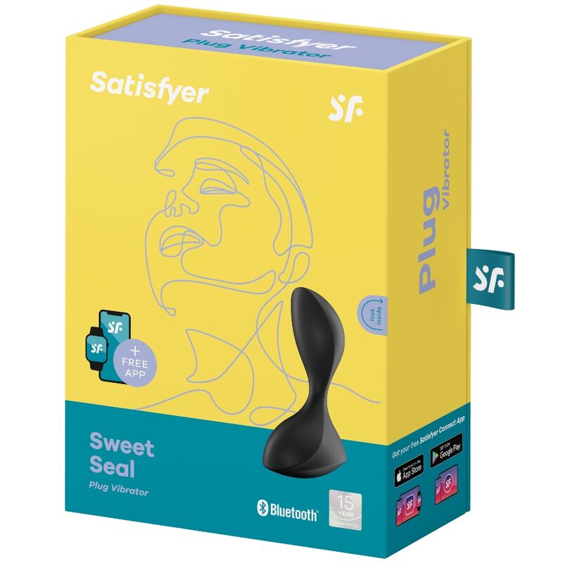 Satisfyer - Sweet Seal Vibrating Plug APP Black