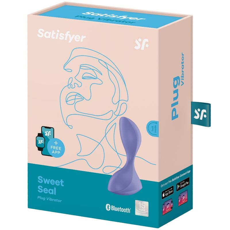 Satisfyer - Zoete Zeehondenplug Vibrator APP Violet