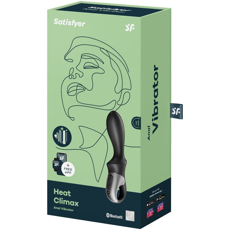 SATISFYER - Heat Climax Anal Vibrator APP Zwart