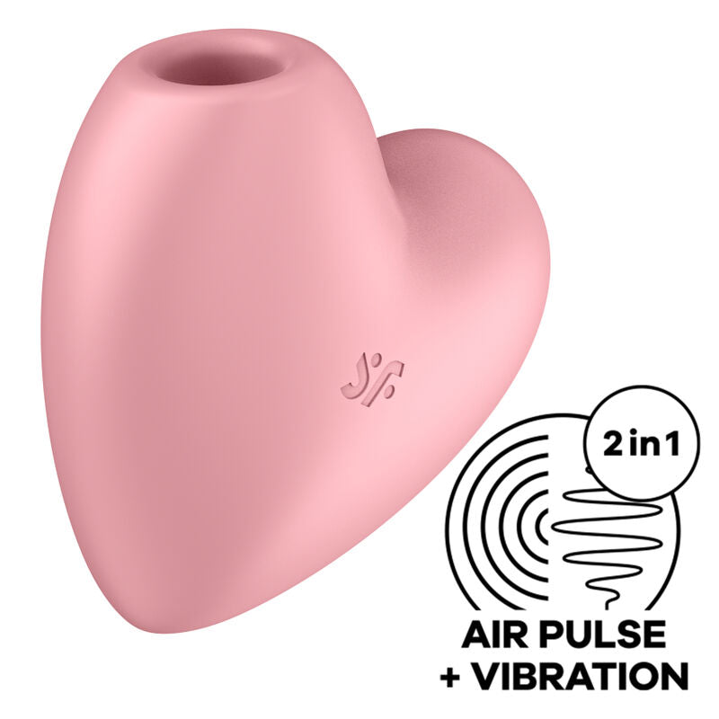 SATISFYER - Cutie Heart Air Pulse Stimulator & Vibrator Blauw