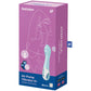 Satisfyer - Luchtpomp Vibrator 5+ Opblaasbare G-SPOT Vibrator APP Blauw