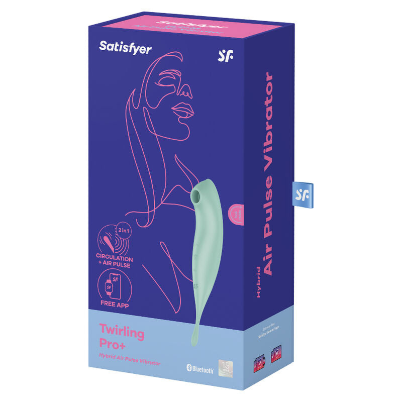 SATISFYER - Twirling Pro+ Air Pulse Stimulator & Vibrator APP Red