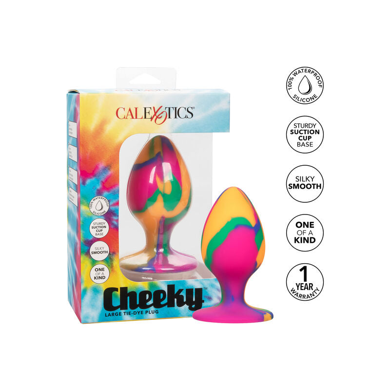 CalExotics - GROTE TIE-DYE ANAAL PLUG MET BRUTAAL motief