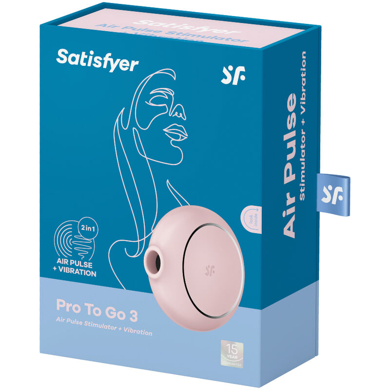 SATISFYER - Pro To Go 3 Double Air Pulse Stimulator & Vibrator Black