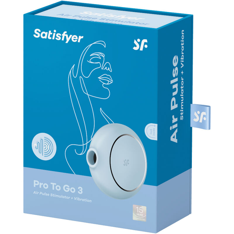 SATISFYER - Pro To Go 3 Double Air Pulse Stimulator & Vibrator Black