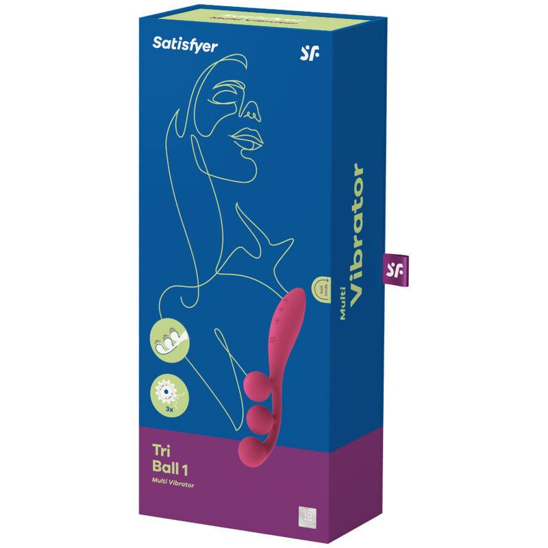 SATISFYER - Tri Ball 1 Multi Vibrator Rood