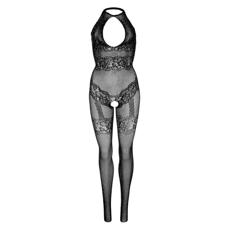 Leg Avenue - Seamless Fishnet Bodystocking One Size - Zwart