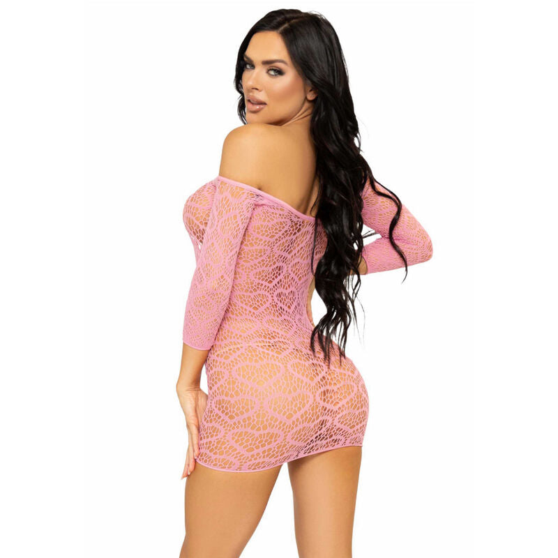 Leg Avenue - Heart Net Mini Dress One Size - Red