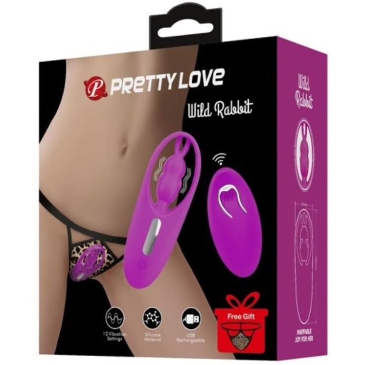 PRETTY LOVE - Wild Rabbit Stimulator For Panties With Afstandsbediening Lilac