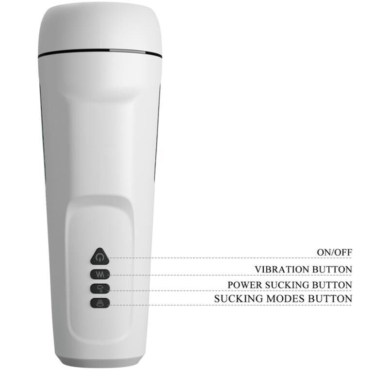 PRETTY LOVE - Sienna Vibrating Male Masturbator With Voice And Suction