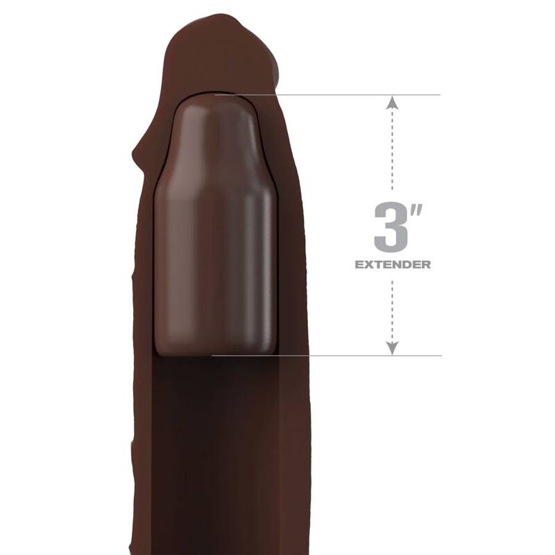 FANTASY X- TENSIONS - Pipedreams Extension W Strap 17,78 Cm Brown