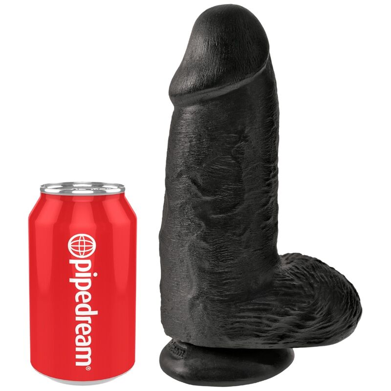 King Cock - Chubby Realistic Penis 23 cm Black