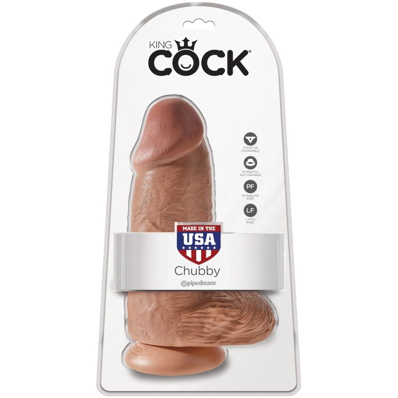 King Cock - Realistische Mollige Penis 23 cm Karamel