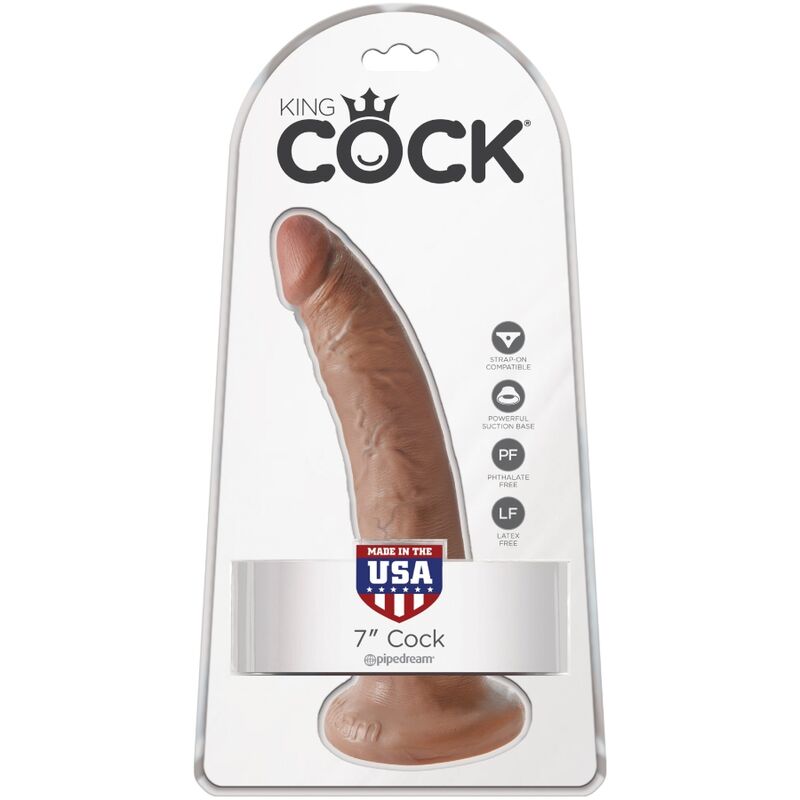 King Cock - Realistische Penis 17,5 cm Karamel
