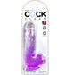 King Cock - Heldere Realistische Penis Met Testikels 13,5 cm Paars
