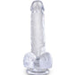 King Cock - Clear Realistic Penis with Balls 13.5 cm Transparent