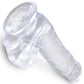 King Cock - Clear Realistic Penis with Balls 13.5 cm Transparent