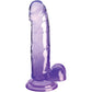 King Cock - Heldere Realistische Penis Met Testikels 15,2 cm Paars