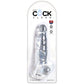 King Cock - Clear Realistic Penis with Balls 16.5 cm Transparent