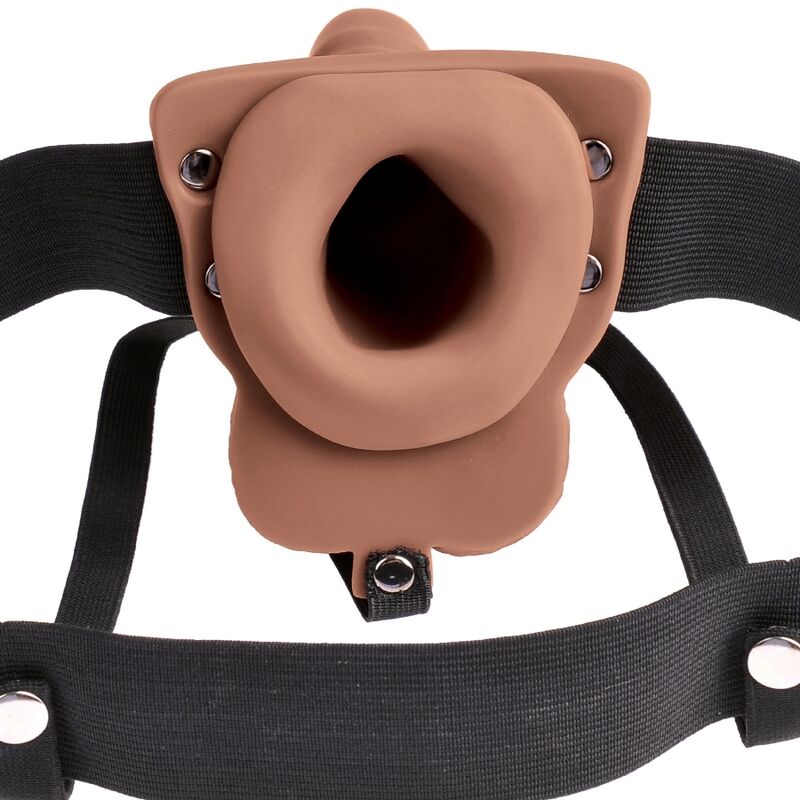 FETISH FANTASY SERIES - Adjustable Harness Realistic Penis With Rechargeable Testicles And Vibrator 15 Cm