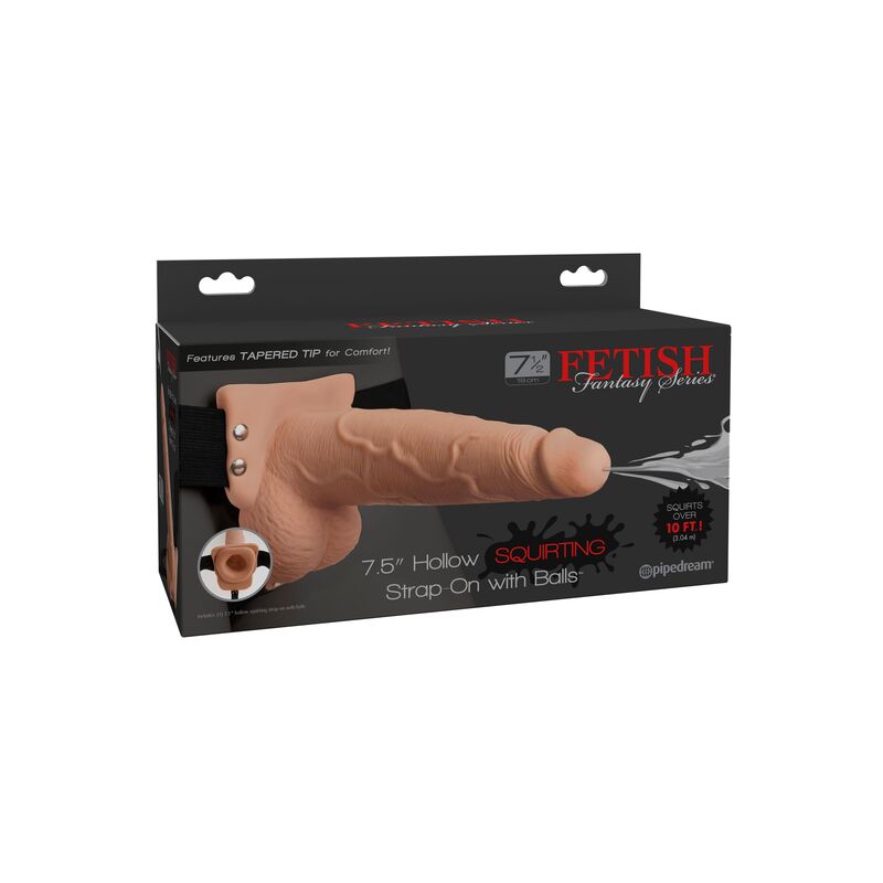 FETISH FANTASY SERIES - Adjustable Harness Realistic Penis With Balls Squirting 19 Cm