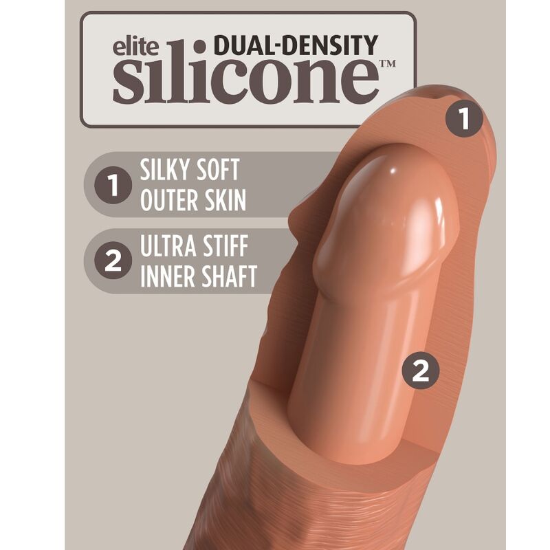 King Cock - Elite Verstelbaar Comfortabel Harnas Met 17,8 cm Dildo