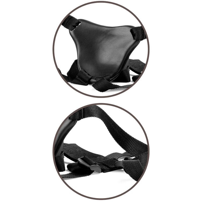 King Cock Elite Deluxe Verstelbare Harnas Kit met Ring, Balzak & Dildo 20,3 cm