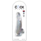 King Cock - Doorzichtige Dildo Met Testikels 15,2 cm Transparant