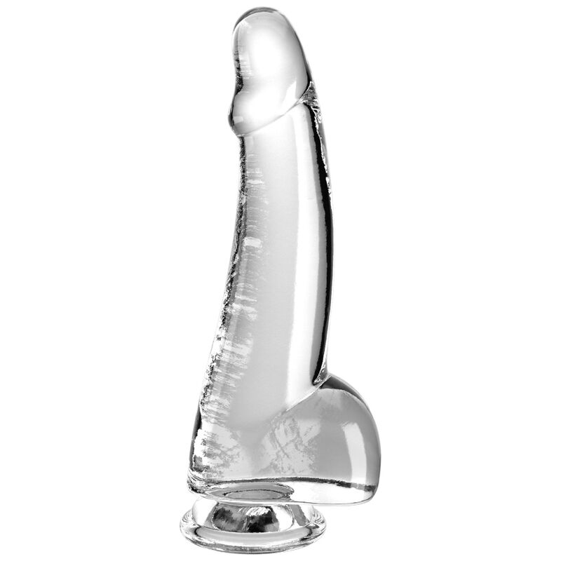 King Cock - Doorzichtige Dildo Met Testikels 15,2 cm Transparant