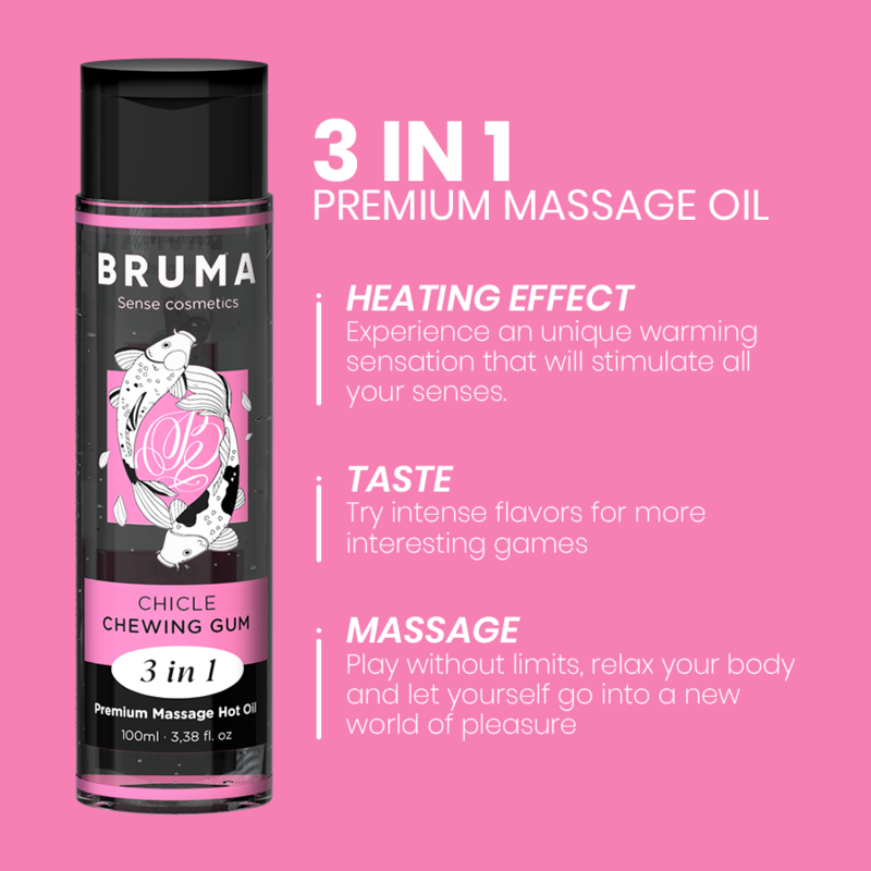 BRUMA - Premium Massage Hot Oil Chewing Gum 3 In 1 - 100 Ml