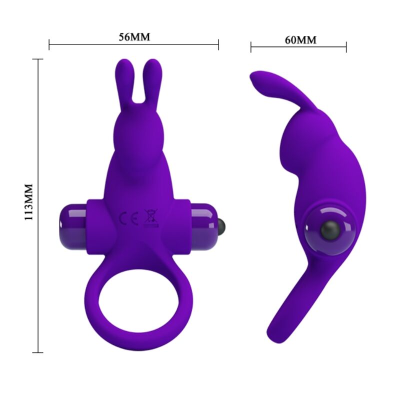 PRETTY LOVE - Vibrator Ring I Rabbit For Paars Penis