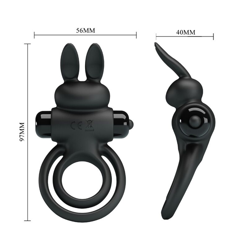 PRETTY LOVE - Vibrator Iii Rabbit Ring For Black Penis
