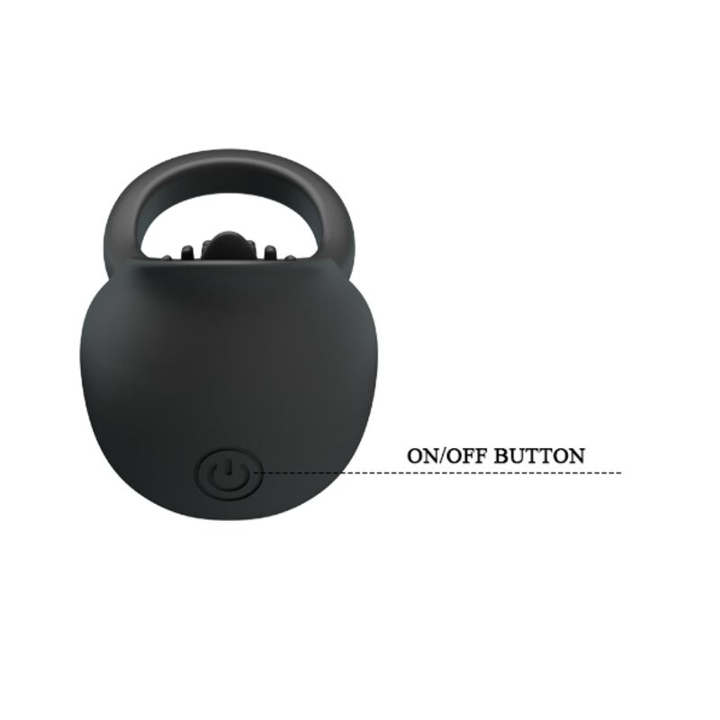 PRETTY LOVE - Vibrating Penis Ring With Zwart Tongue