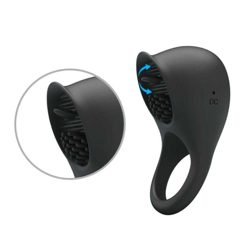 PRETTY LOVE - Vibrating Penis Ring With Zwart Tongue