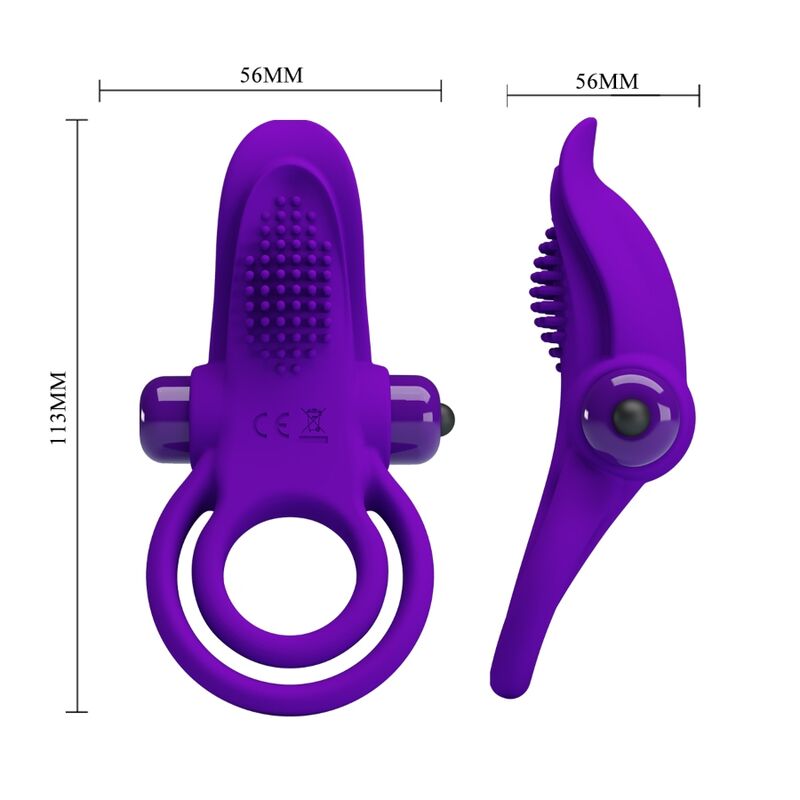 PRETTY LOVE - Purple Vibrating Penis Ring