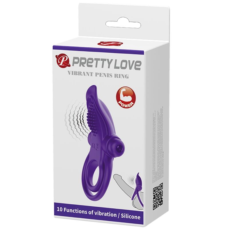 PRETTY LOVE - Purple Vibrating Penis Ring