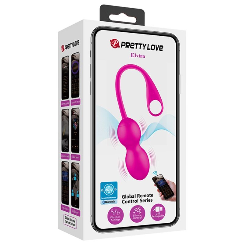 PRETTY LOVE - Elvira Roze Oplaadbaar Vibrating Balls