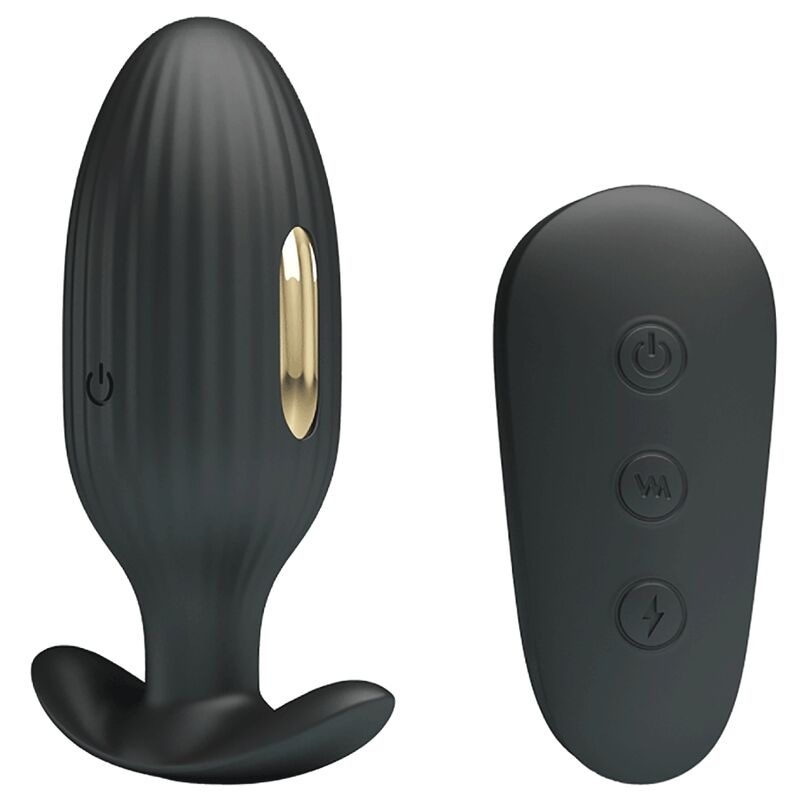 PRETTY LOVE - Kelly Plug Anal Rechargeable Vibrator Black