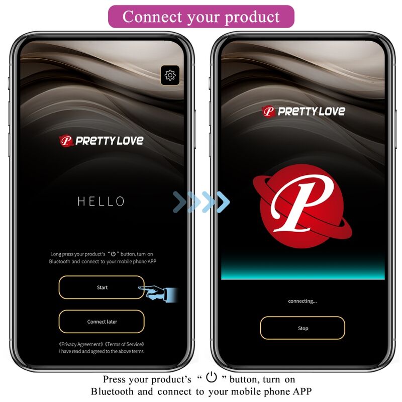 PRETTY LOVE - Jefferson APP Controlled Anal Plug Zwart