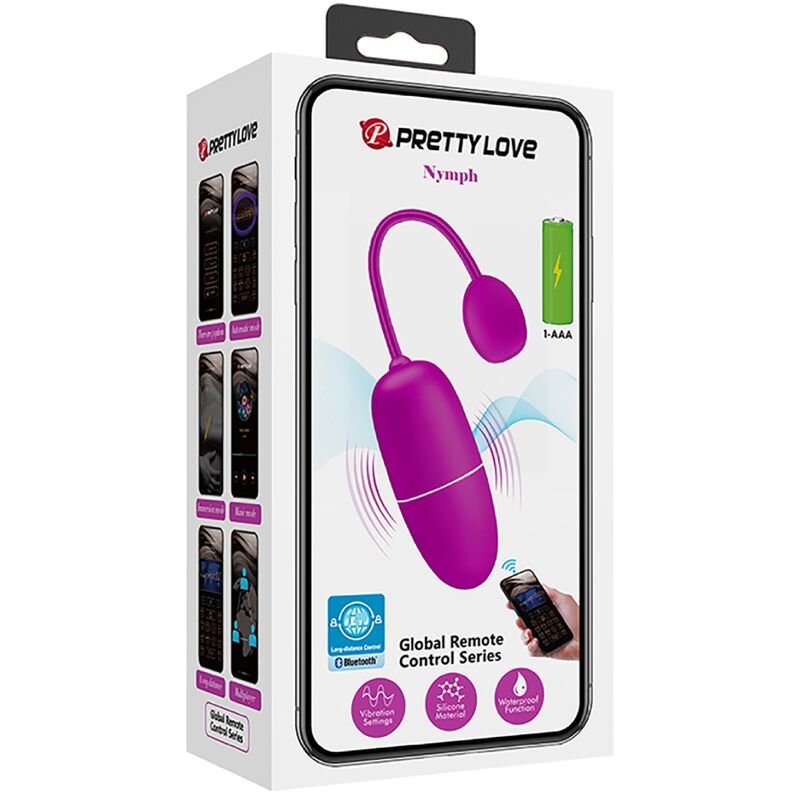 PRETTY LOVE - Nymph Vibrating Egg APP Controlled Paars