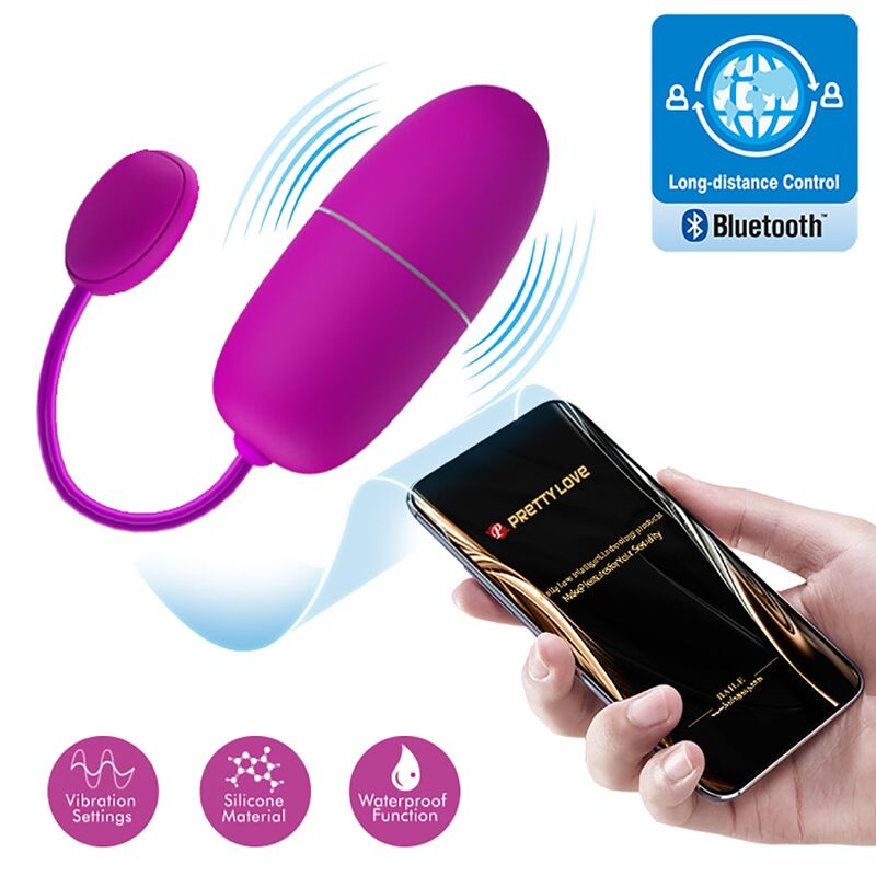PRETTY LOVE - Nymph Vibrating Egg APP Controlled Paars