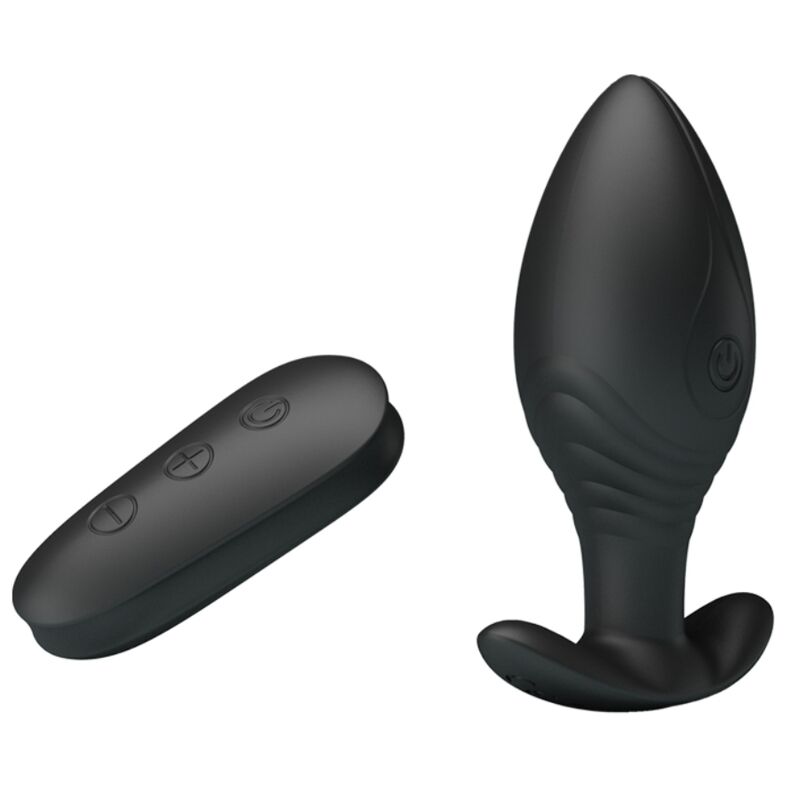 PRETTY LOVE - Regina Anal Plug Rechargeable Vibrator Black