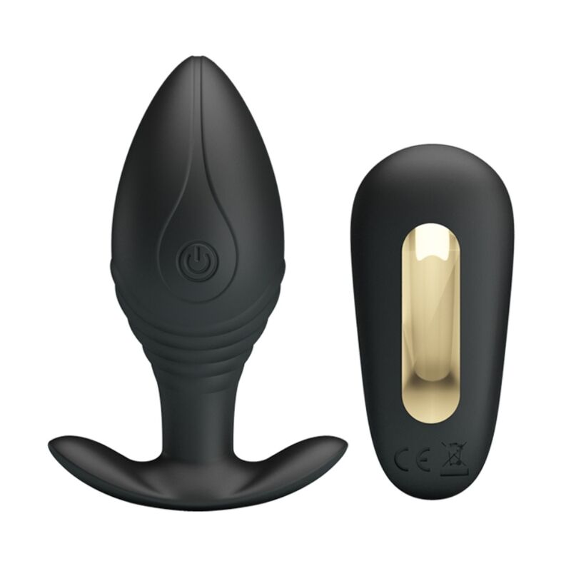 PRETTY LOVE - Regina Anal Plug Rechargeable Vibrator Black