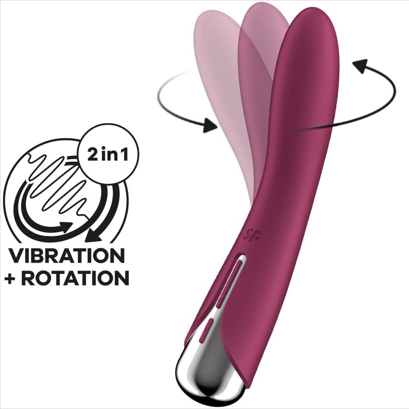 SATISFYER - Spinning Vibe 1 G-Spot Rotator Vibrator Red
